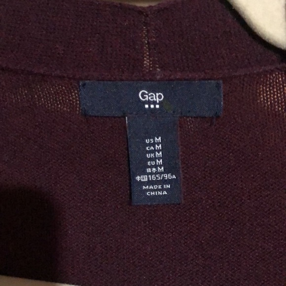GAP open maroon colored sweater - Picture 2 of 2